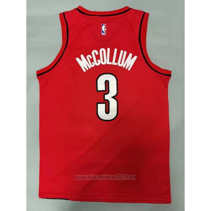 Camiseta Portland Trail Blazers C.j. McCollum #3 Statement 2020-21 Rojo